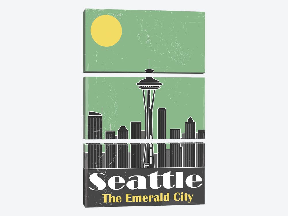 Seatle by Fly Graphics 3-piece Canvas Artwork