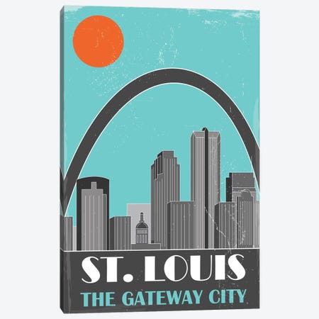 St. Louis, Sky Blue Canvas Print #FLY45} by Fly Graphics Canvas Print