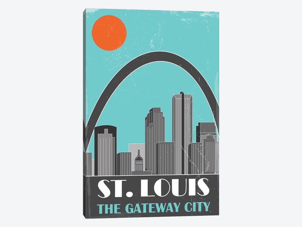 St. Louis, Sky Blue by Fly Graphics 1-piece Canvas Art Print