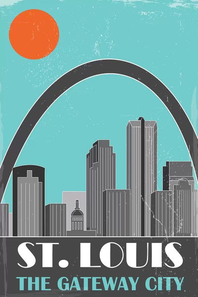 Arches: St. Louis, Sky Blue by Fly Graphics