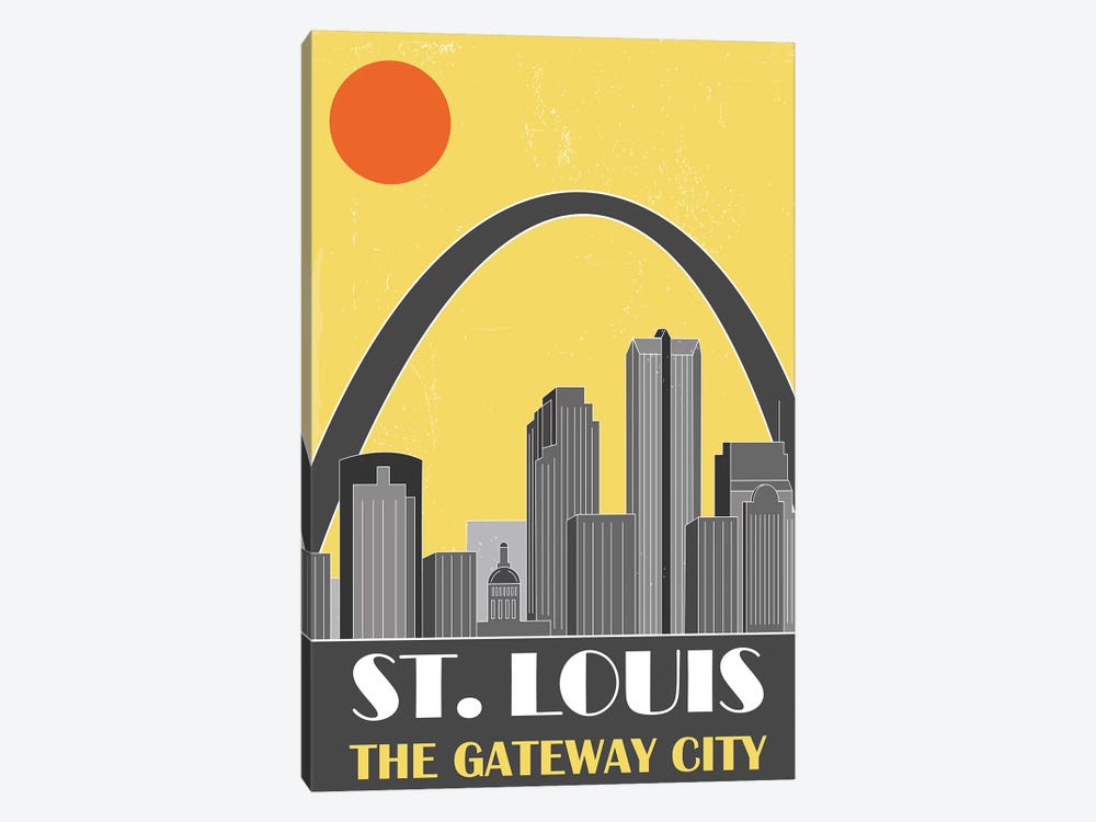 St. Louis, Yellow by Fly Graphics 1-piece Art Print