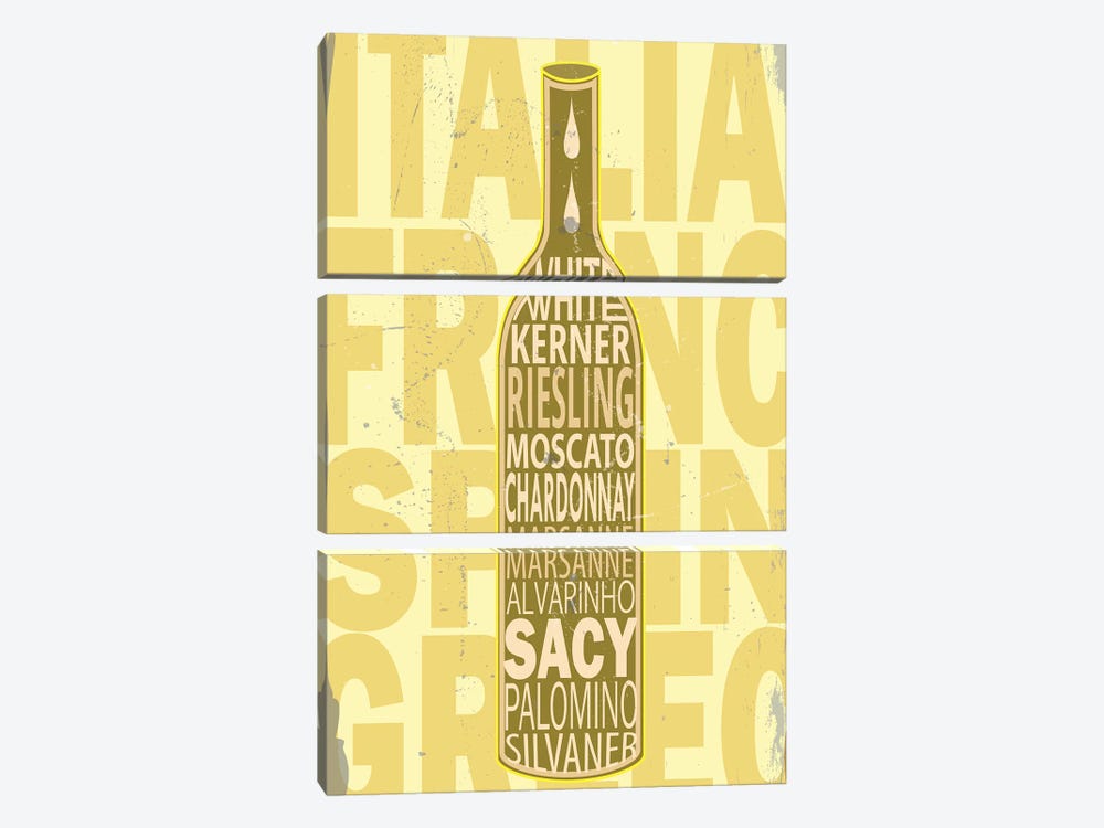 White Wines by Fly Graphics 3-piece Canvas Artwork