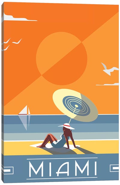 Miami Canvas Art Print - Travel Posters