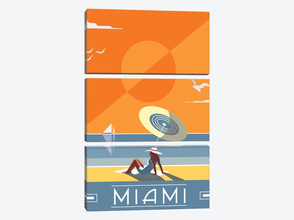 Miami by Fly Graphics 3-piece Art Print