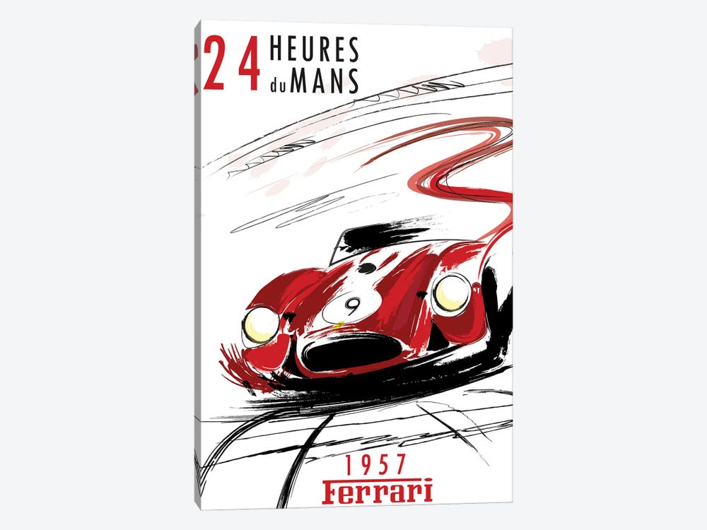 Ferrari 24 Hr Le Mans by Fly Graphics 1-piece Canvas Art