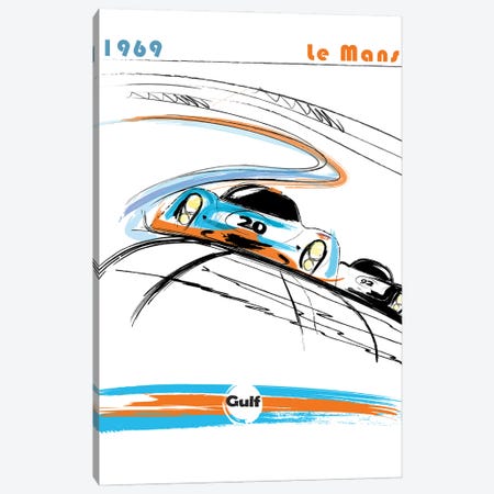 Porsche 24 Hr Le Mans Art Canvas Print #FLY58} by Fly Graphics Canvas Print