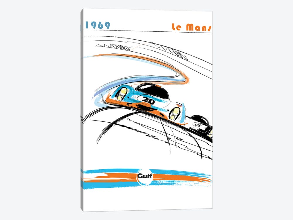 Porsche 24 Hr Le Mans Art by Fly Graphics 1-piece Art Print