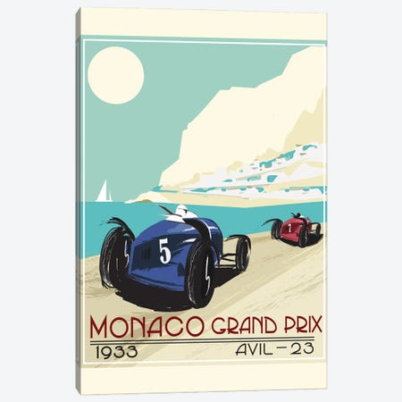 Monaco Grad Prix 1933 Canvas Print #FLY59} by Fly Graphics Canvas Print