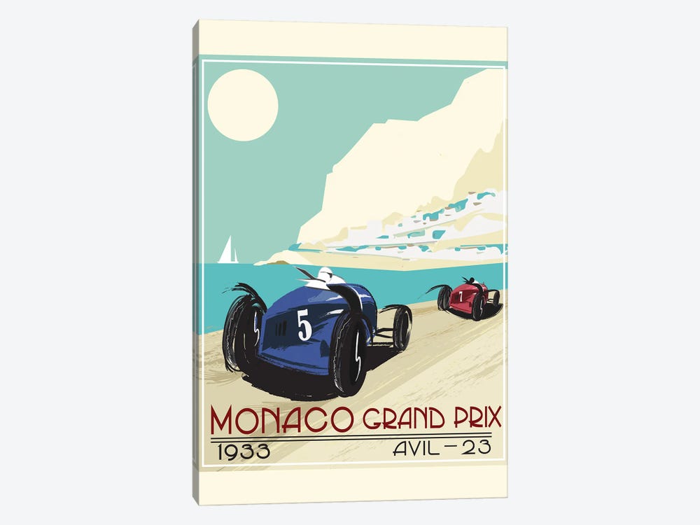 Monaco Grad Prix 1933 by Fly Graphics 1-piece Canvas Art