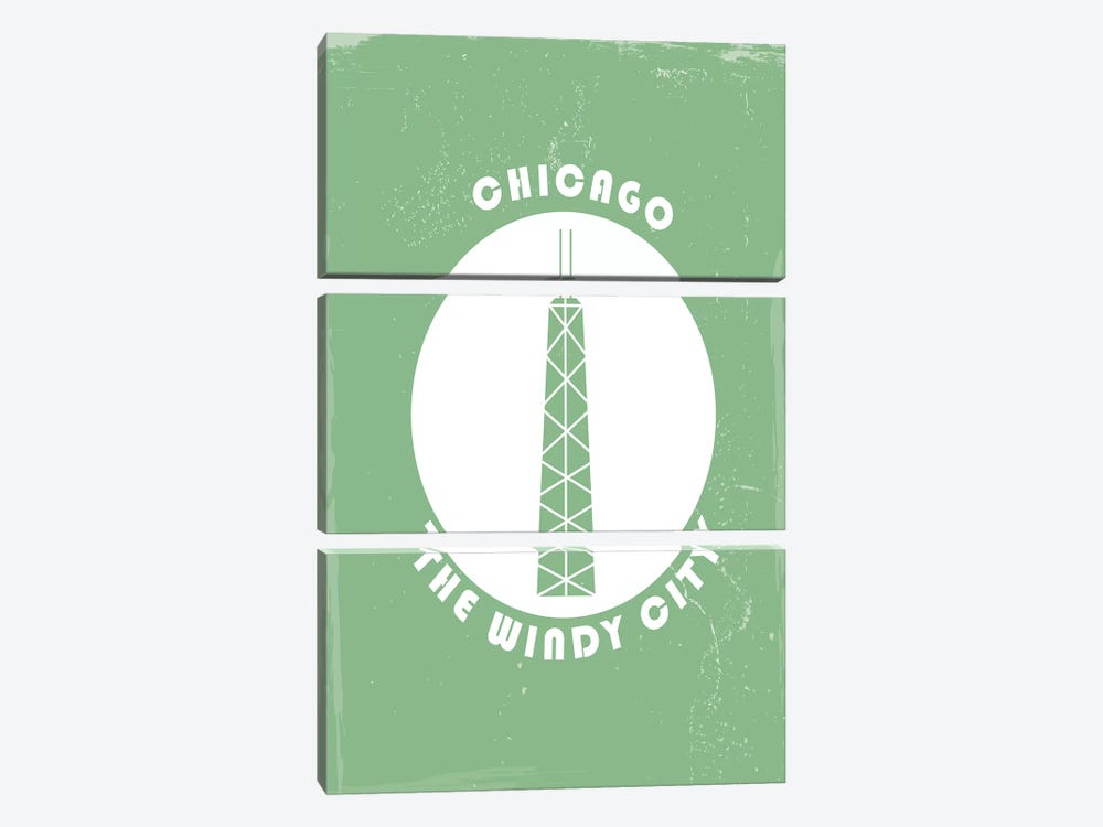 Chicago, Circle by Fly Graphics 3-piece Canvas Art Print
