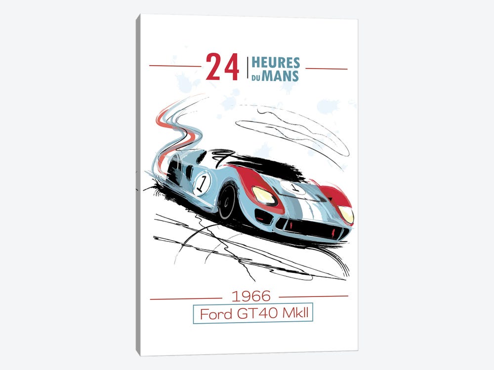 Ford Vs. Ferrari 24Hr Le Mans 1-piece Canvas Art
