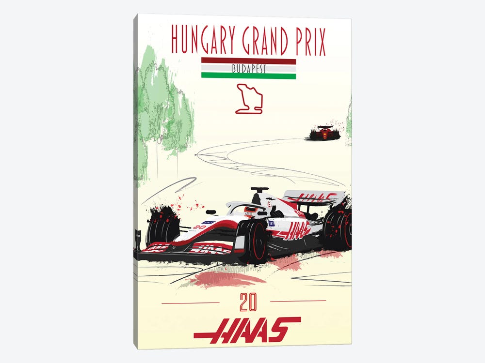 Haas F1 Poster by Fly Graphics 1-piece Canvas Print