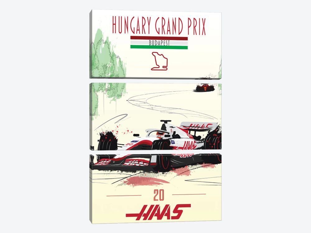 Haas F1 Poster by Fly Graphics 3-piece Art Print