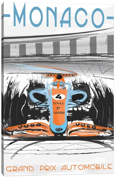 Mclaren Monaco F1 Poster Canvas Art Print - Monaco