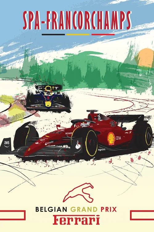 Ferrari, Charles Leclerc, F1 Poster