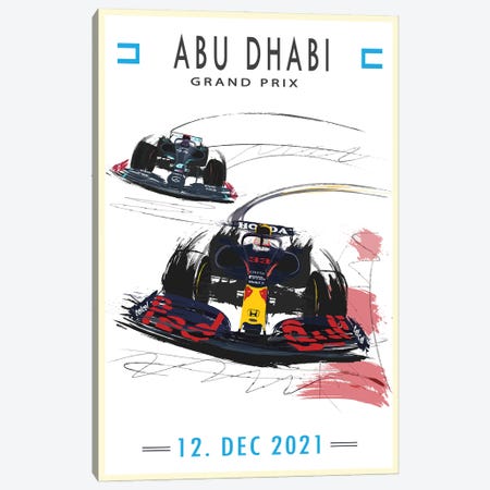 Max Verstappen, Abu Dhabi, F1 Poster Canvas Print #FLY72} by Fly Graphics Canvas Print