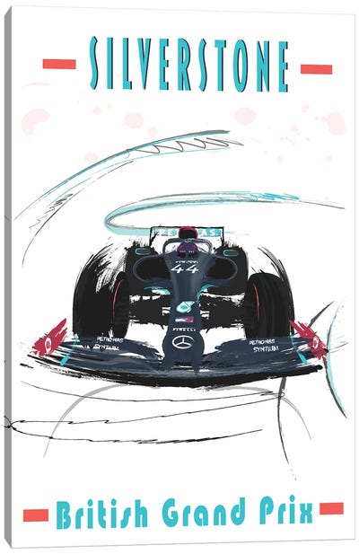 Lewis Hamilton, Silverton, F1 Poster Canvas Art Print - Mercedes-Benz