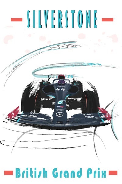 Mercedes-Benz: Lewis Hamilton, Silverton, F1 Poster by Fly Graphics