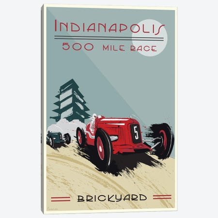 Indianapolis 500, Brickyard 500 Canvas Print #FLY75} by Fly Graphics Canvas Artwork
