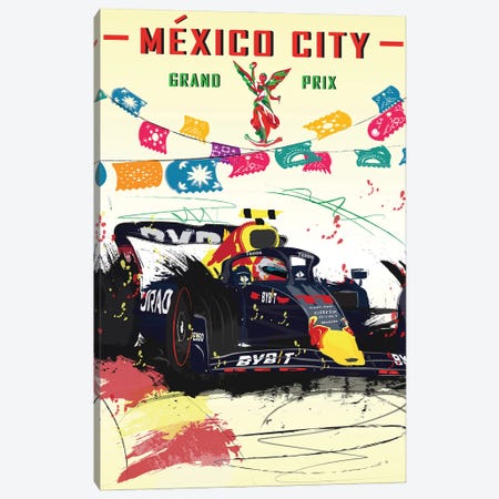 Sergio Perez, Checo, Mexico Grand Prix F1 Poster Canvas Print #FLY79} by Fly Graphics Canvas Art Print