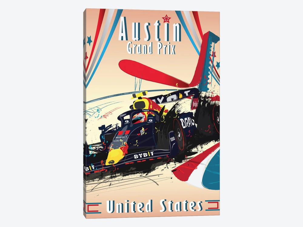 Checo Perez, Sergio Perez, Austin Grand Prix, United States Grand Prix F1 Poster by Fly Graphics 1-piece Canvas Print
