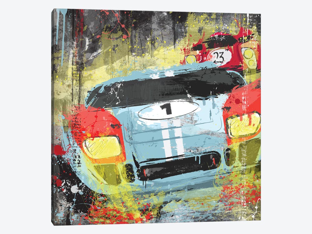 Ford Vs. Ferrari by Fly Graphics 1-piece Canvas Wall Art