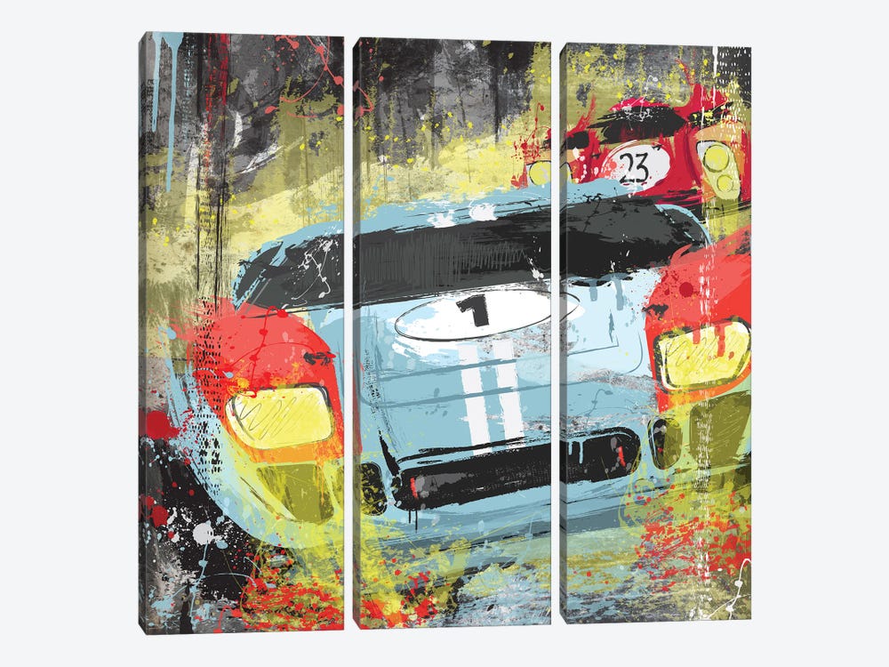 Ford Vs. Ferrari by Fly Graphics 3-piece Canvas Art