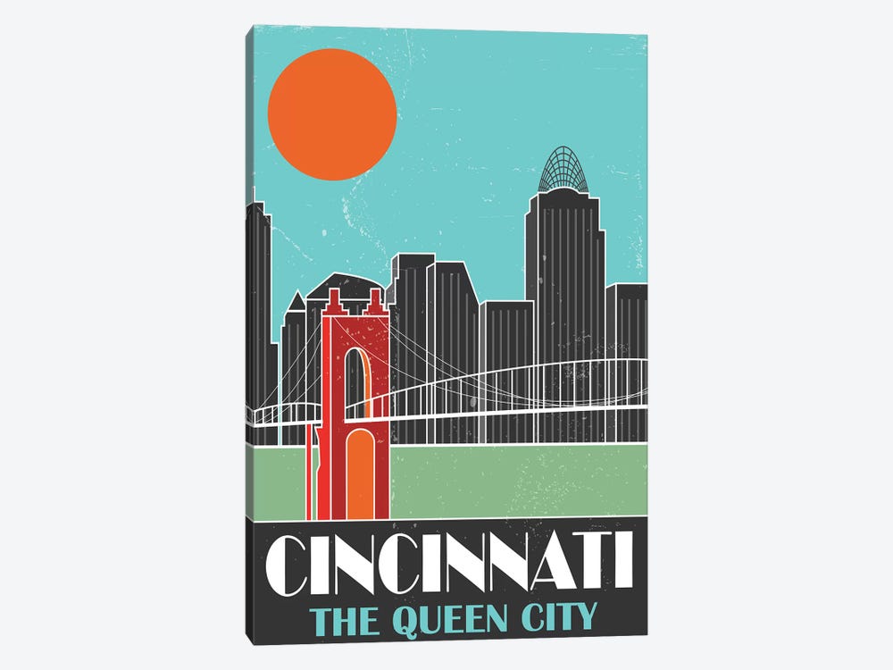 Cincinnati, Sky Blue by Fly Graphics 1-piece Art Print