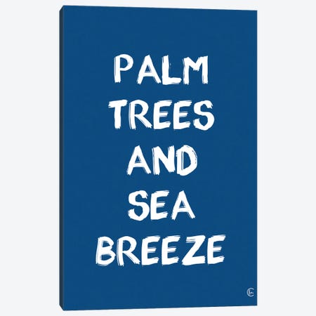 Palm Trees And Sea Breeze Canvas Print #FMC109} by Fearfully Made Creations Canvas Artwork