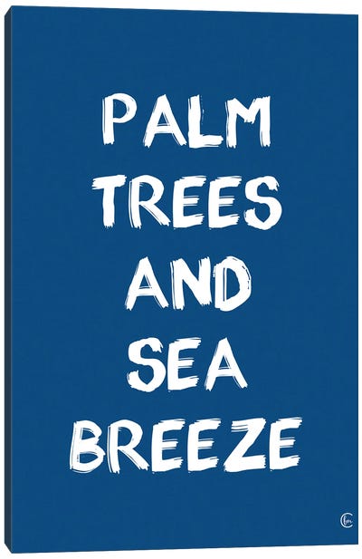 Palm Trees And Sea Breeze Canvas Art Print