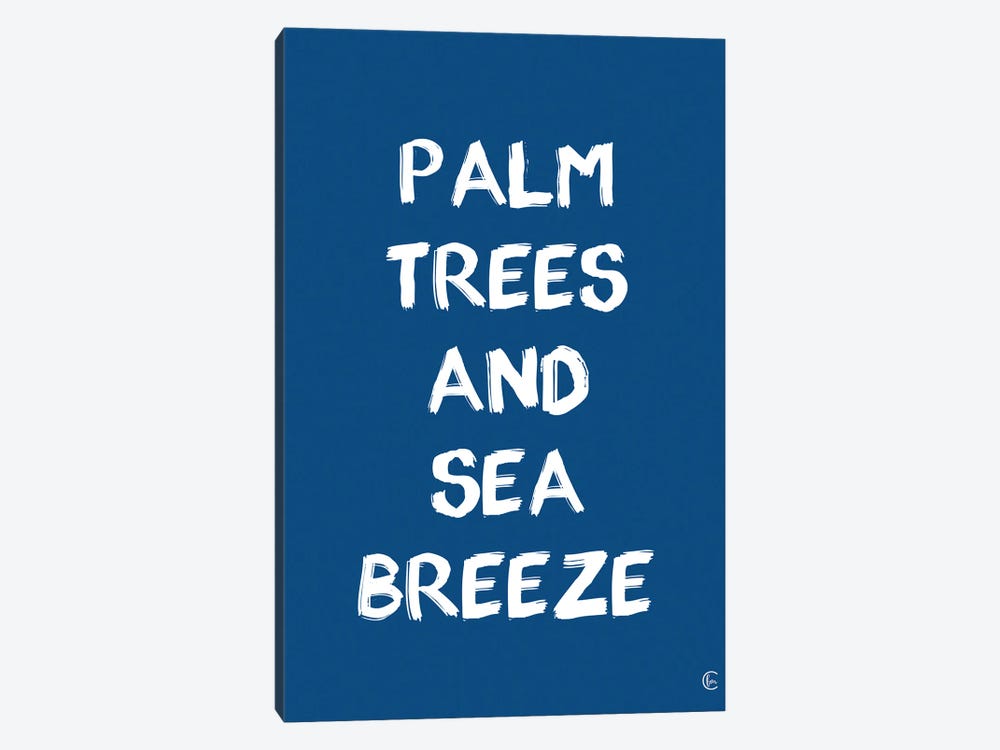 Palm Trees And Sea Breeze by Fearfully Made Creations 1-piece Canvas Art Print