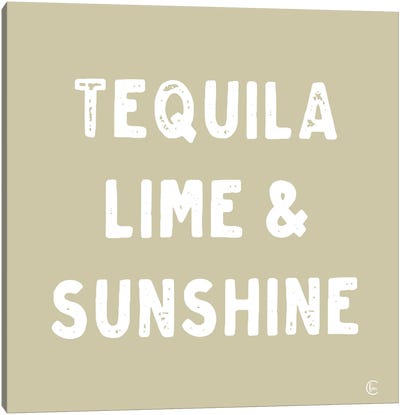 Tequila, Lime & Sunshine Canvas Art Print - Tequila Art