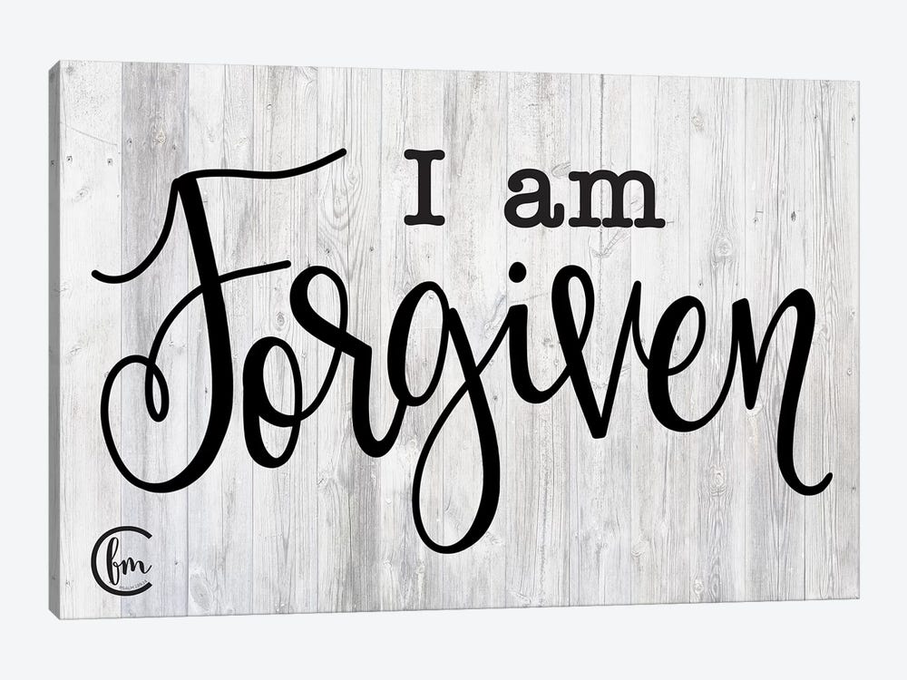 I am Forgiven by Fearfully Made Creations 1-piece Canvas Print