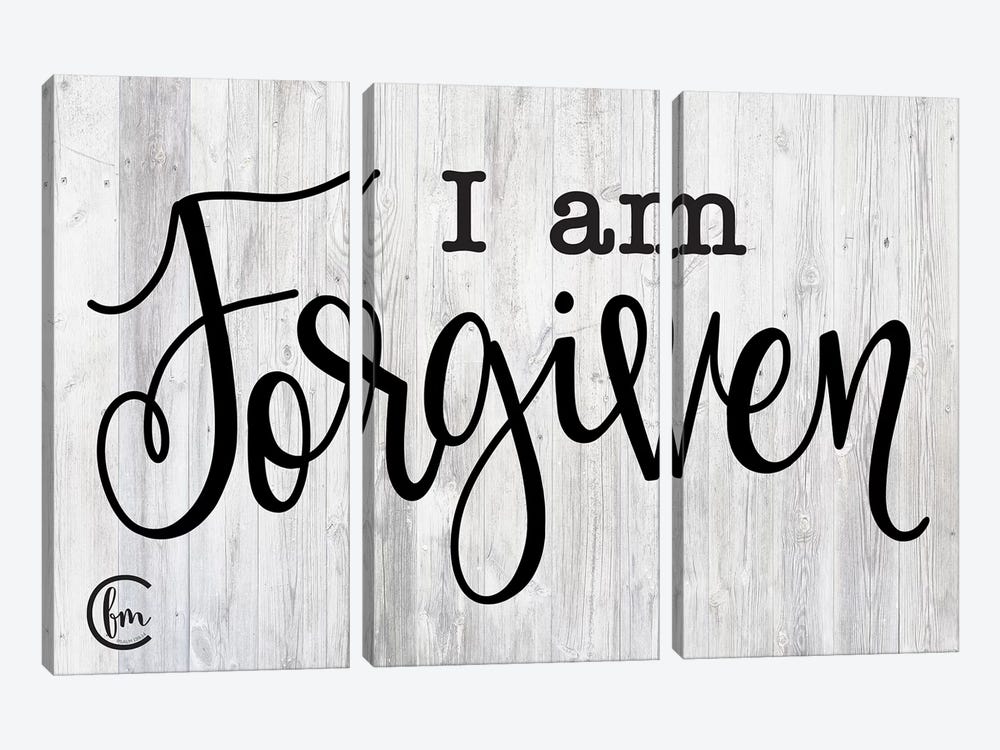 I am Forgiven by Fearfully Made Creations 3-piece Art Print