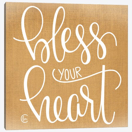 Bless Your Heart  Canvas Print #FMC53} by Fearfully Made Creations Canvas Artwork
