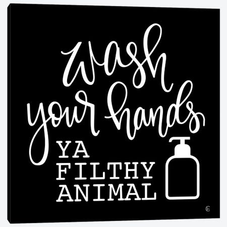 Wash Your Hands Canvas Print #FMC76} by Fearfully Made Creations Canvas Art Print