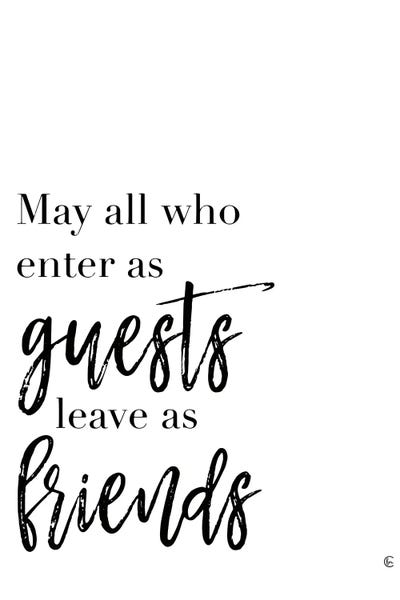 Friendship: Guests And Friends by Fearfully Made Creations