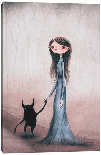 Into The Woods Canvas Art Print - Unlikely Friends