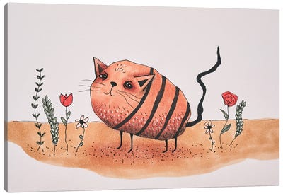 Mr. Potato Cat Canvas Art Print - Femke Muntz