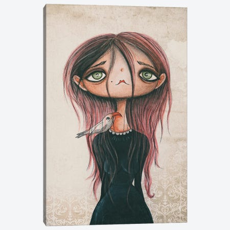 Green Eyed Girl Canvas Print #FMM2} by Femke Muntz Art Print
