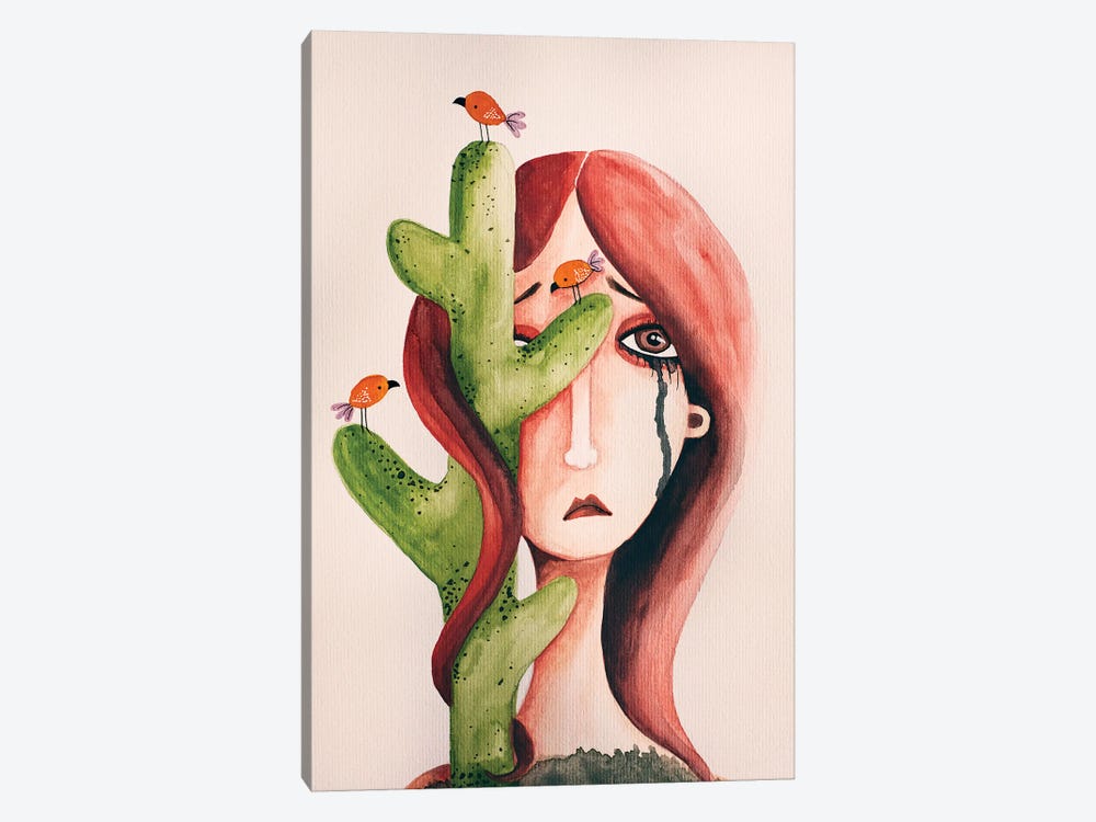 Cactus Lady by Femke Muntz 1-piece Canvas Art