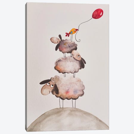 The Balloon Canvas Print #FMM57} by Femke Muntz Canvas Art Print