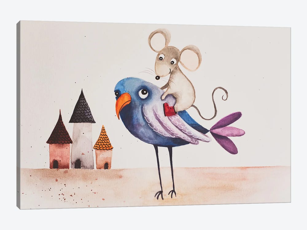 A Flight For Mouse by Femke Muntz 1-piece Canvas Print