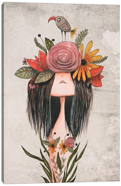 The Flower Crown Canvas Art Print - Femke Muntz