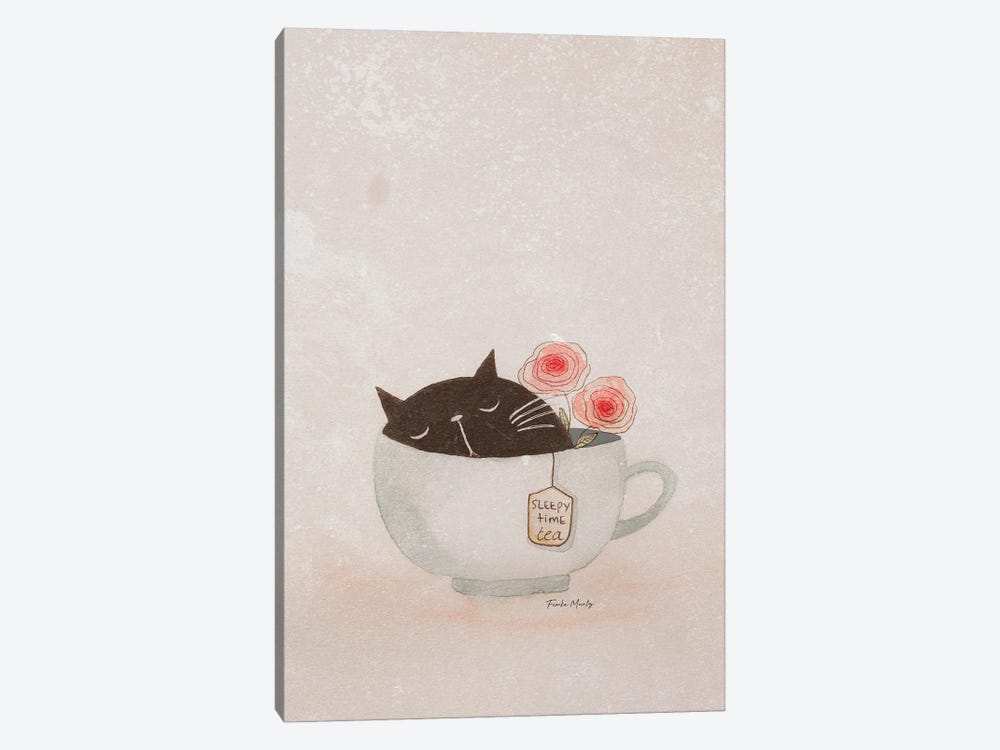 Sleepy Cat Tea by Femke Muntz 1-piece Canvas Art