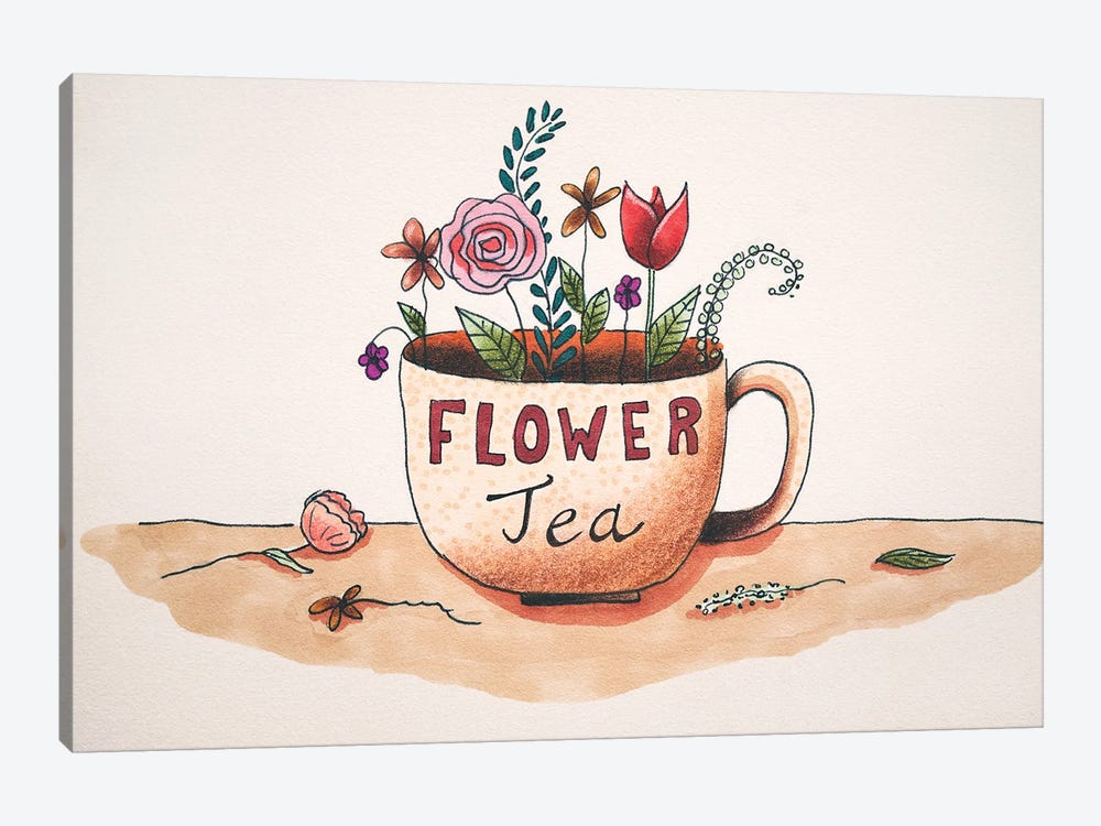 Flower Tea by Femke Muntz 1-piece Canvas Print