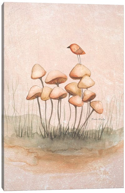 Mushrooms Canvas Art Print - Femke Muntz