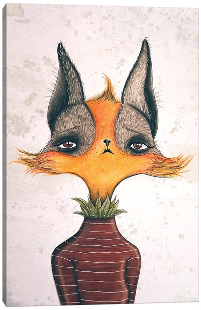 Mrs. Fox Canvas Art Print - Femke Muntz