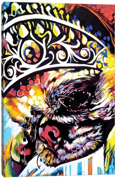 Queen Pug Canvas Art Print - Fernan Mora