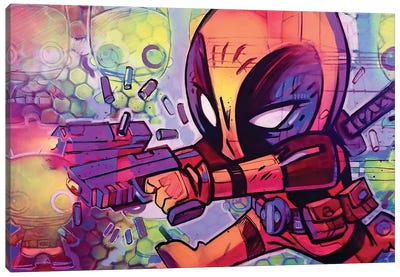 Deadpool Canvas Art Print - Comic Book Character Art